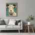 Posterizer 1 pcs-abstract retro goat poster with blue background 2-Art for Animal Lovers-GIft for Men Women Teens-Decor for Home & Office- unframe...