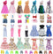 25 PCS Doll Clothes for 11.5 inch Girl Doll Including 3 Flower Dress 2 Seqien Dress 3 Casual Wear 2 Fashion Dress 2 Swimwear 10 Pair of Shoes Birt...