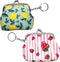 Small Buckle Coin Purse Vintage Pouch Kiss-lock Clasp Change Purse Keychain Wallet (2 Pack - Summer Lemon & Pink Strawberry)...