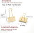 Binder Clips Small Metal Clamp - 3/4 in (0.75 inch) (Gold, 40 - Count)...