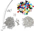 DIY Craft Beading Kit, Everything to Make Cancer Awareness Bracelets, Uses Wire, Crimps and Clasps, Fundraising and Gifts (Multi Colored All Cance...