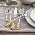 KEAWELL Luxury Dinner Spoon, Set of 4, 18/10 Stainless Steel Tablespoons, Silverware Spoon Set, Mirror Polished, 7.8 Inches (Gold Accent)...
