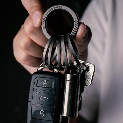 TISUR Titanium Key Rings, Side-Pushing Keyrings, Heavy Duty Split Ring,Large Key Chain Rings for Car Keys, Carabiner, Dog Tag...