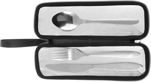 COSMOS Portable Travel Felt Tableware Carrying Storage Case Zipper Bag for Cutlery Kit Flatware Chopsticks Spoon Fork in Camping Travel Picnic Off...
