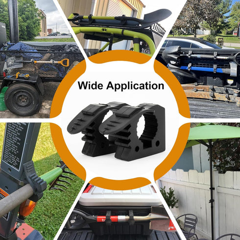 PSLER Quick-Release Rubber Clamps Mount Shovel Axe Holder Mount for Truck Bed Roof Rack Trailer Off-Road Vehicle UTV Universal for Diameter Tools ...