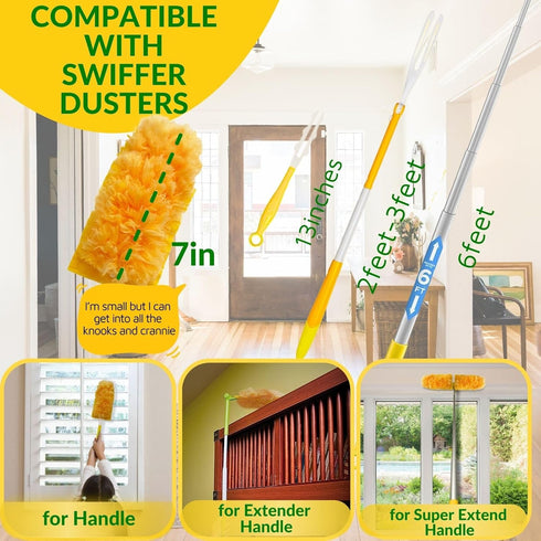 Duster Refills,Static Dust Removal Brush Disposable Replacement Head Compatible with Swiffer Duster Refills...
