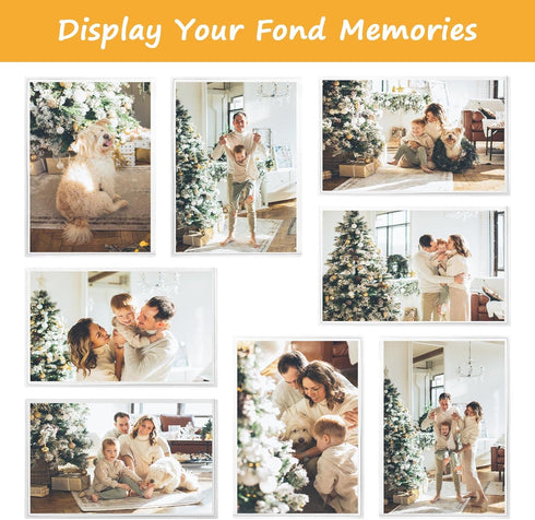 Mingting Magnetic Picture Frame, Holds 5X7 Inches Pictures, Reusable While Magnet Fridge Photo Sleeves for Refrigerator, Locker,Office Cabinet (Wh...