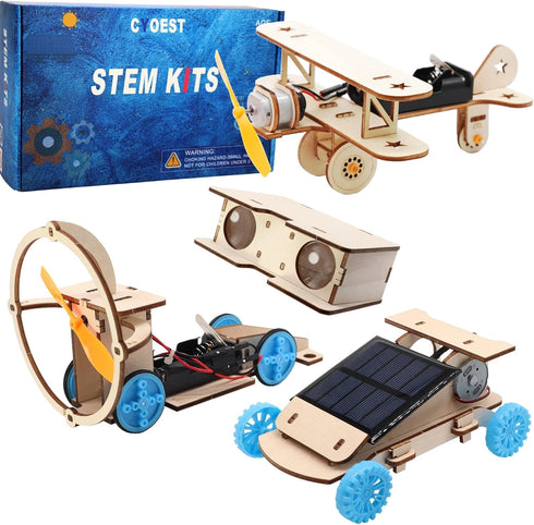 Science Kits for Kids 8-12-14 - Stem Kits for Kids Age 8-10 - DIY Kits Puzzles for Kids, Solar Power & Electric Engineering Kit - Perfect STEM Toy...