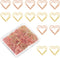 Heart Paper Clips Gold Love Heart Shaped Small Paper Clips Rose Gold Cute Metal Journaling Paper Clamps Paperclips for Women Paper Document Note S...