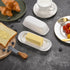 Butter Dish with Lid, Butter Keeper for Countertop, Airtight Butter Dish, Plastic Butter Keeper Tray for West/ East Coast Butter, Dishwasher Safe(...