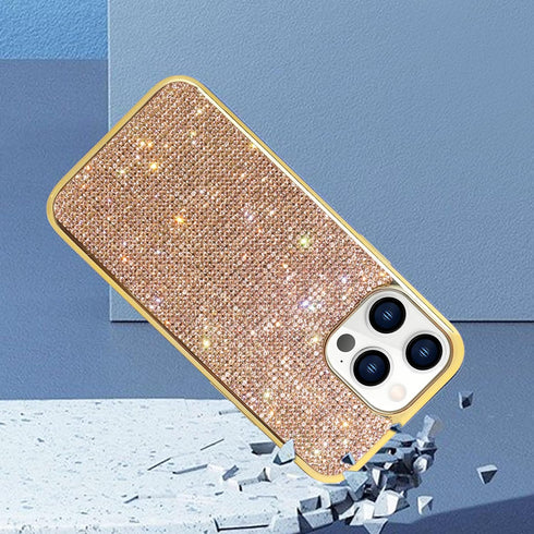 LUVI Fusicase for iPhone 11 Pro Diamond Case Cute Bling Glitter Rhinestone Crystal Shiny Sparkle Protective Cover with Electroplate Plating Bumper...