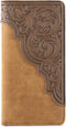 Montana West Western Wallet for Men Long Bifold Wallet with Card Slots Cowboy Vintage Checkbook Wallet MW-611TN...