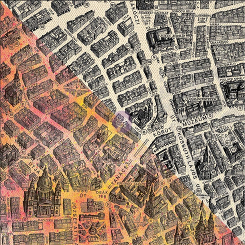 Prima Marketing 655350960704 Street Map Resist Canvas...