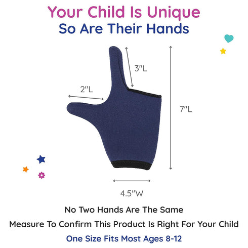 Fun and Function - Original Chewy Gloves - Anti Finger Biting Compression Sensory Gloves - Also Helps Stop Thumb Sucking - Sensory Chew Thumb Guar...