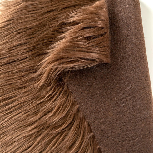 Faux Fur Fabric for Crafts, Gnomes, Animal Costumes, Cushions, Decorations Brown 10x10in...