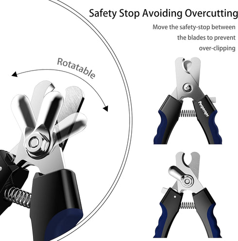 Dog Nail Clippers,Dog Nail Trimmers with Safety Guard for Small Medium Large Breed Dog & Cat to Avoid Over Cutting,Professional Grooming Tool with...