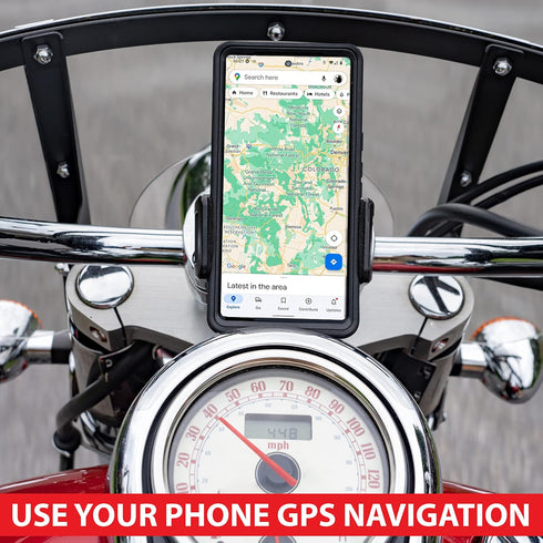 Diamond Plate Adjustable Motorcycle/Bicycle Phone Mount...