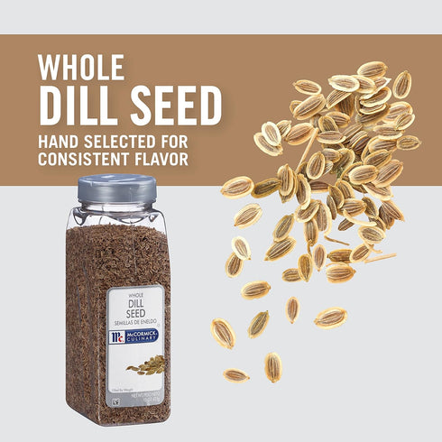 McCormick Culinary Whole Dill Seed, 15 oz - One 15 Ounce Container of Dill Seed Spice, Versatile for Use in Salads, Dressings, Bread, Entrees, Pic...