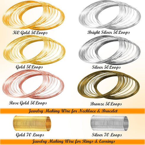 EuTengHao Jewelry Wire Memory Beading Wire Stainless Steel Craft Wire for Jewelry Making Supplies Necklace Bracelet Ring Earring Crafts DIY Jewelr...
