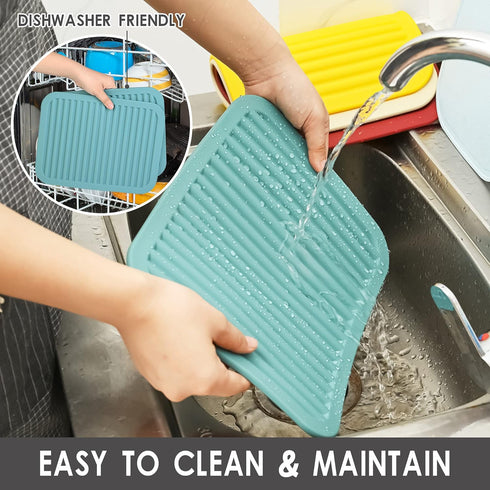 Smithcraft Silicone Trivets Mats for Hot Dishes and Hot Pots, Hot Pads for Countertops, Tables, Pot Holders, Spoon Rest Small Drying Mats Set of 2...