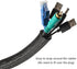 CrocSee 25ft - 3/8 inch Braided Cable Management Sleeve Cord Protector - Self-Wrapping Split Wire Loom for TV/Computer/Home Theater/Engine Bay - B...