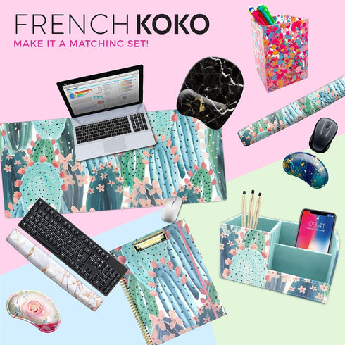 French Koko Large Mouse Pad, Desk Mat, Keyboard Pad, Desktop Home Office Decor School Essentials College Cute Extended Laptop Protector Accessorie...