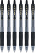 Pilot G2 07 Black Fine Retractable Gel Ink Pen Rollerball 0.7mm Nib Tip 0.39mm Line Width Refillable BL-G2-7 (6)...