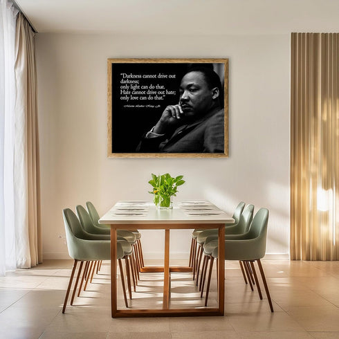 Posterizer 1 pcs-darkness cannot drive out darkness-Martin Luther King Jr.-Motivational & Inspirational Art-Afro-American Art Collection-Living Ro...