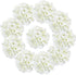 10PCS Silk Hydrangea Heads with Stems Artificial Flowers for Wedding Party Home Decor (Off White), One Size Off...