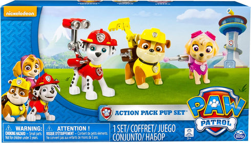 Paw Patrol Action Pack Pups 3pk Figure Set Marshall, Skye, Rubble...