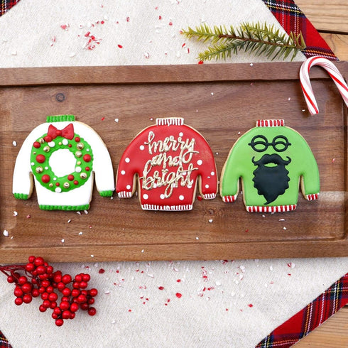 Christmas Sweater Cookie Cutter, Stainless Steel, Dishwasher Safe (Christmas Sweater)...