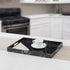 HDS Serving Tray Trading 18 x 13 Coffee Tray Faux Marble, Black...