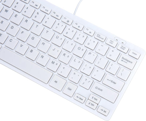 I Focus MCSaite Mini 78 Keys Wired Keyboard - with Keyboard Cover Computer keypad for Laptop MAC Windows 10/8 / 7 / Vista/XP(White+Keyboard Film)...