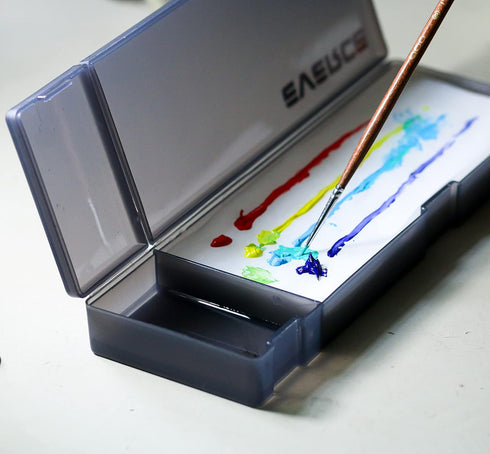 Wet Palette for Acrylic Painting Paper Palette with Pen wash Box- Premium Wet Palette for Miniatures Paintwith 50 Palette Paper Sheets & 1Wet Pale...
