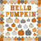 Whaline 92Pcs Hello Pumpkin Bulletin Board Kit Plaid Leopard Fall Pumpkin Decoration Border Cutout with Glue Points for Fall Harvest Thanksgiving ...