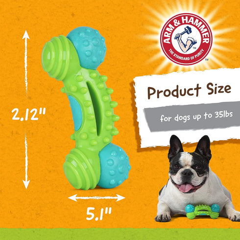 Arm & Hammer for Pets Nubbies Duality Bone Dental Dog Toy| Best Dog Chew Toy for Moderate Chewers | Dog Dental Toy Helps Reduce Plaque & Tartar | ...