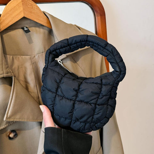 Quilted MINI Handbag and Purses Women Puffer Nylon Hobo Cotton Padded Purse Work Travel Lightweight...