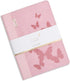 Papyrus: 6x8.5 Cloth Journal with Biobased Embossed PU Cover - Stitched Detailing, Woven Label and Flap, Blush...