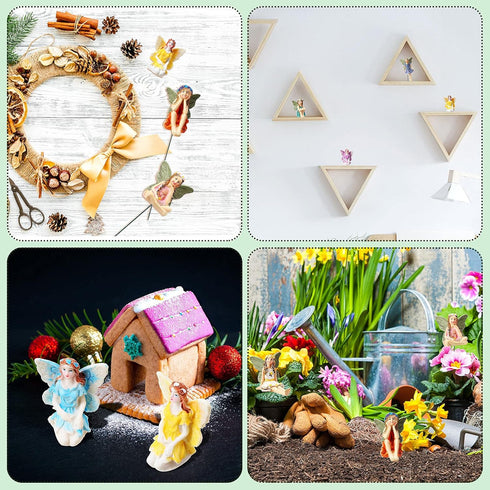 Jetec 10 Pieces Garden Miniatures Fairies Mini Garden Figurine Fairies Decor for Fairy Outdoor Garden Yard Home Decoration (Lovely Fairy)...