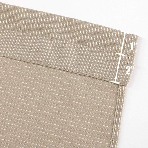Valea Home Waffle Woven Textured Valance Curtains for Bathroom Water Repellent Window Covering Short Curtain, Taupe, 60 x16 inches, 1 Panel...