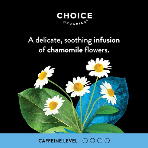 Choice Organics - Organic Chamomile Tea (1 Pack) - Compostable - Caffeine Free - 16 Organic Herbal Tea Bags...