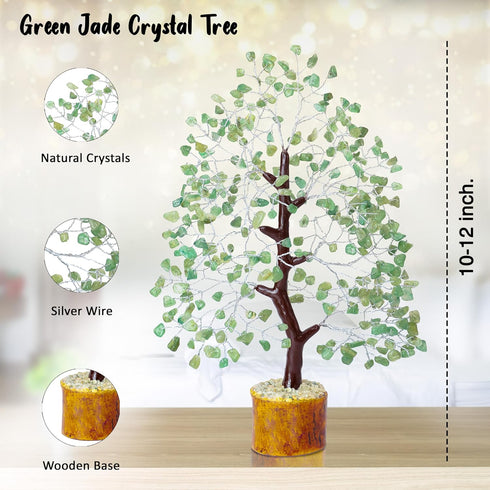 Green Jade Crystals Tree of Life Decor for Shelf Healing Crystals Spiritual Gift Sage Green Office & Room Decor House Warming Gifts New Home Decor...