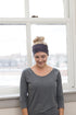 RiptGear Stretch Sport Headband for Women (Solid Gray) — Made of Non-Slip Sweat Wicking Fabric — Great for Yoga, Running or The Gym — Soft Headban...