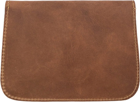 Hide & Drink, Leaves Card Wallet Pouch Handmade from Full Grain Leather, Soft Coin & Cash Organizer, Cable Holder & Accessories Case :: Single Mal...