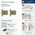 Amerock BPR3428BBZ | Cabinet Hinge | 3/8 in (10 mm) Inset Self Closing Face Mount | Golden Champagne | Kitchen Cabinet Door Hinge | 1 Pair/2 Pack ...