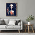 Posterizer 1 pcs-alien creature with peace sign-Abstract & Modern Art-Fantasy & Fiction Art-Gift for movie lovers-Gift for book lovers- UNFRAMED W...