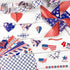 Morcheiong 45 Sheets 4th of July Pattern Paper Set A4 Size Decorative Paper Double-Sided Craft Origami Paper for Independence Day Scrapbooking Car...