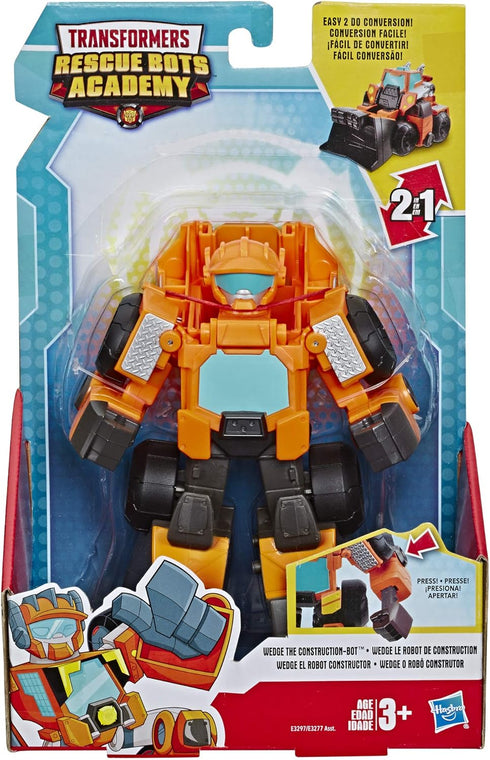 Transformers Playskool Heroes Rescue Bots Academy Wedge The Construction-Bot Converting Toy Robot, 6-Inch Collectible Action Figure for Kids Ages ...