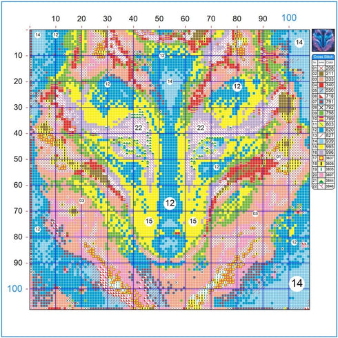 ARAZADR DIY 11CT 3 Strands Cross Stitch Stamped Full Range of Embroidery Starter Kits for Beginners, Pre-Printed Animal Pattern Fabric Cross Stitc...