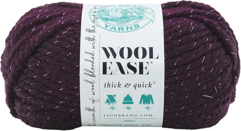 Lion Brand Yarn 640-305 Wool-Ease Thick & Quick Yarn, Galaxy...
